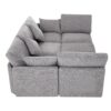 Sectional Sofa Modular Sofa U - Shaped Sofa Couch Sofa Bed L - Shaped Sofa With A Movable Ottoman And Two USB Ports For Living Room - Light Gray - Image 19
