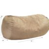 Jasper - Traditional 8 Foot Suede Cylindrical Bean Bag - Tuscany - Image 3