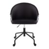 Claire - Contemporary / Glam Task Chair - Black / Silver - Image 5