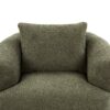360° Swivel Chair, Chenille Upholstered Barrel Sofa Chair With Throw Pillow, For Living Room, Office - Green - Image 18