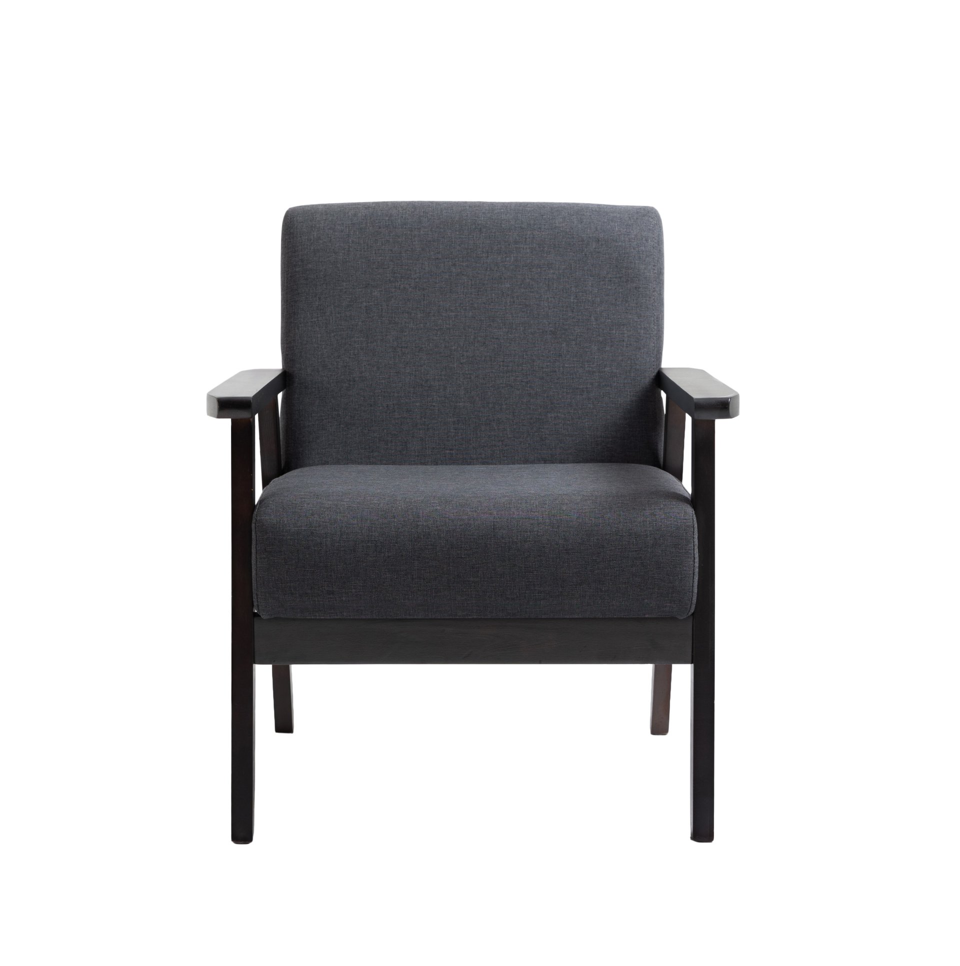 Bahamas - Linen Fabric Chair - Dark Gray - Image 4