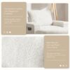 Oversized Chaise Lounge Indoor Rabbit Fur Sofa Bed With Storage Ottoman And Armrests Cup Holders With Deep Seat - Beige - Image 20