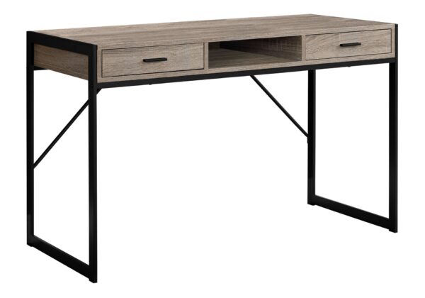 Computer Desk For Home Office, Laptop, Storage Drawers, Contemporary - Taupe
