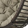 Hanging Basket Chair With Metal Frame And Seat Cushion - Khaki - Image 4