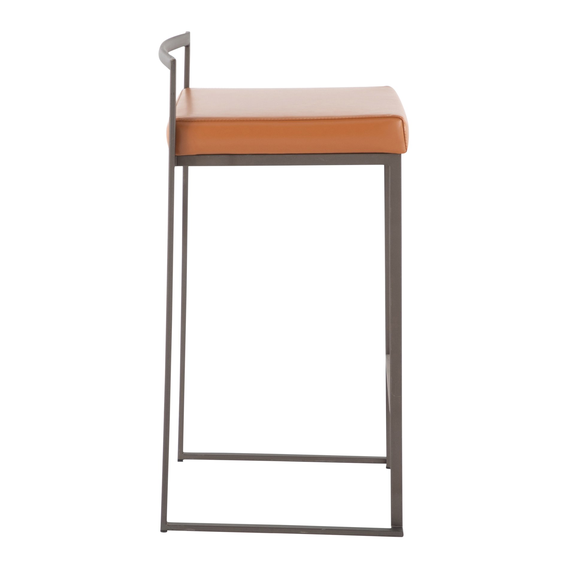 Fuji - Industrial Stackable Counter Stool (Set of 2) - Camel - Image 3