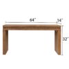 Rustic Manufactured Wood Console Table With Beaded Accent - Antique Natural / Natural Wood / Natural Wood Wash - Image 3