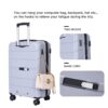 Hardshell Suitcase Spinner Wheels Pp Luggage Sets Lightweight Suitcase With Tsa Lock, 3 Piece Set (20/24/28) - Silver - Image 9