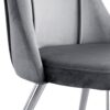 Modern Velvet Dining Chairs, Upholstered Accent Chairs With Chrome Legs For Home And Kitchen - Gray - Image 8
