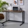 Tyrese - Writing Desk With USB - Walnut / Black - Image 8