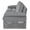 Modern Convertible Sleeper Sofa Bed With Pull Out Queen Design, Side Storage & Thick Cushions Chenille Loveseat For Living Room Or Bedroom 3 In 1 Function - Gray - Image 16