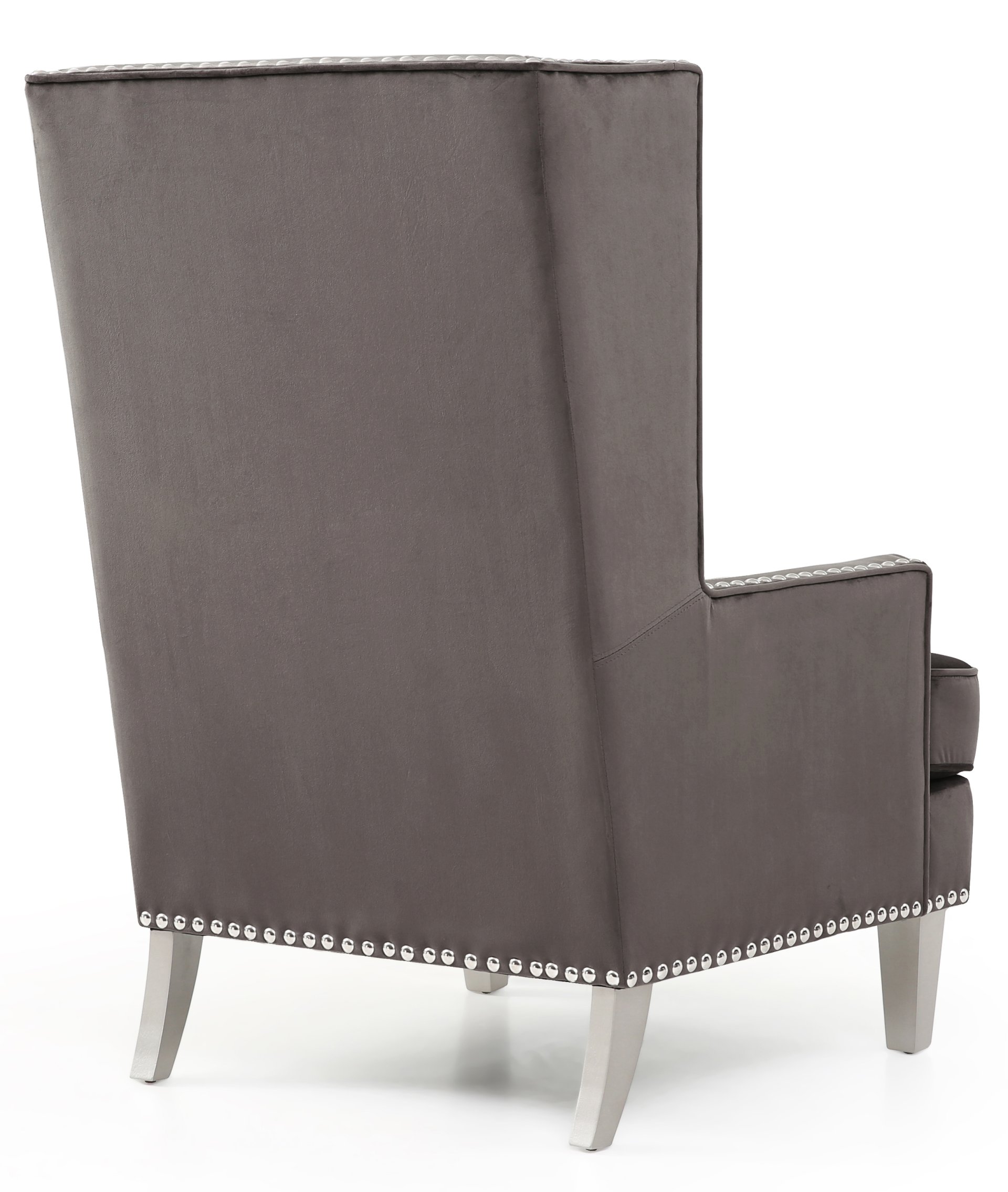Elegant Traditional Armchair - Dark Gray - Image 4