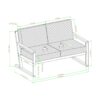 Contemporary Solid Wood Slat Back Patio Loveseat - Natural - Image 5