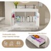 43" Bathroom Vanity, Multi Functional Cabinet - White - Image 7