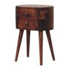 Mini Rounded Nightstand - Chestnut - Image 8