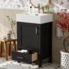 Bathroom Vanity With Sink, Frame And Drawer - Black - Image 5