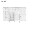 Modern Home Bar Cabinet Carved Wine Cabinet With Storage - Natural - Image 6