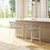 Maiden - Patio Counter Stool Axroma Olefin (Set of 2) - Beige - Image 7