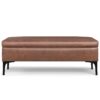 Rebecca - Large Coffee Table Storage Ottoman With Lift Up Lid - Brown - Image 2