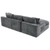 Cloud Sectional Sofa Upholstered Sofa Couch With Double-Layer Cushion And Side Pockets, Free Combined Sectional Sofa Full Compressed Sofa For Living Room - Gray - Image 26