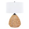 Congo - Contemporary Rattan Table Lamp - Natural / Matte Black / White - Image 2