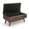 Owen - Small Rectangular Storage Ottoman - Distressed Chestnut Brown - Image 2