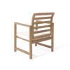 Outdoor Acacia Wood Club Chairs, 2 Pieces Set - Natural Stained / White - Image 7