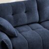 Modern Ergonomic Single Seater Sofa With Ottoman, High Resilience Support - Blue - Image 13