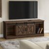 TV Stand, Console, Media Entertainment Center, Storage Cabinet - Brown - Image 11
