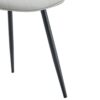 Ergonomic Dining Chair (Set of 4) With Extended Seat Cushion, Metal Legs - Black / Gray - Image 12