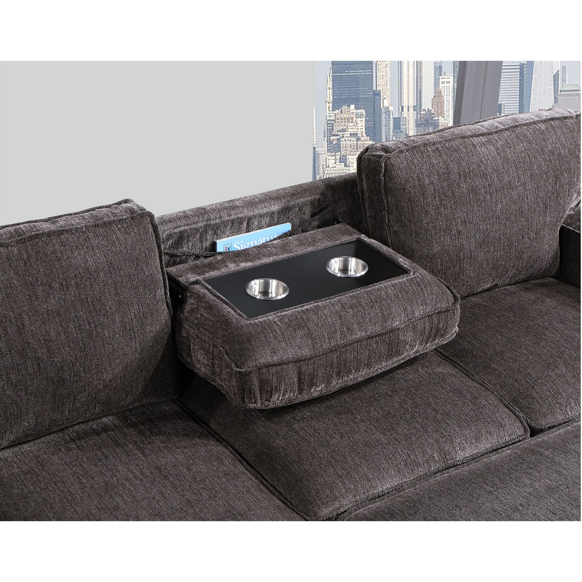 Territory - Pull Out Sofa Bed - Dark Gray - Image 9