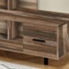 TV Stand, Console, Media Entertainment Center, Storage Drawer, Contemporary & Modern - Brown - Image 2