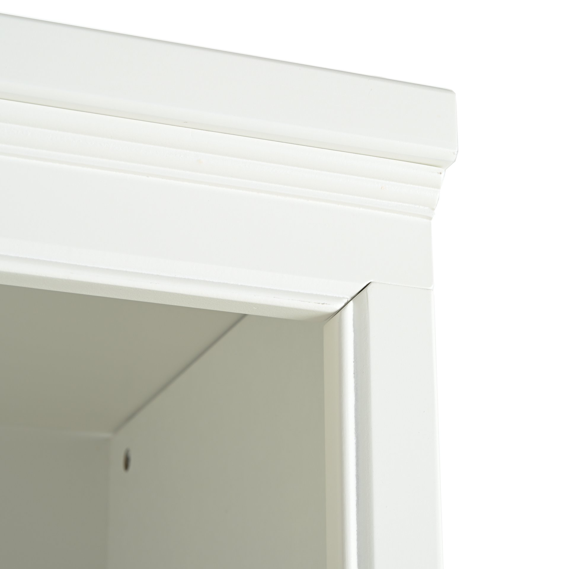 Retro Style 75'' Tall Display Shelf With Cabinet For Hallways Living Room Kitchen - White - Image 17