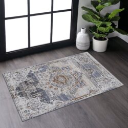 Payas - 2' X 3' Medallion Area Rug - Cream / Gold