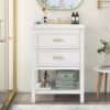 Bathroom Vanity With Top Sink, Modern Bathroom Storage Cabinet With 2 Drawers, Single Sink Bathroom Vanity - White - Image 5