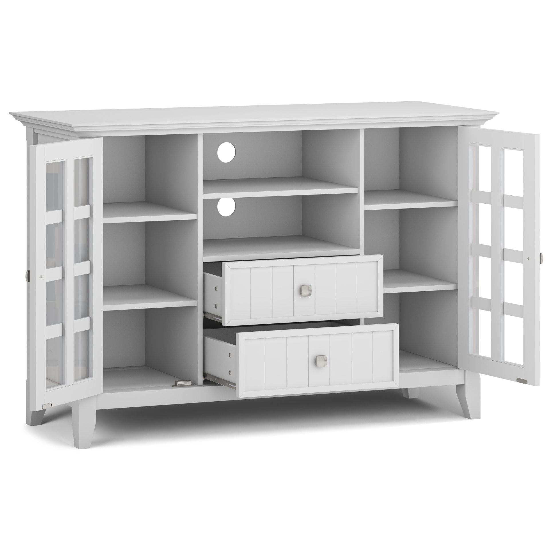 Acadian - Tall TV Media Stand - White - Image 7