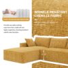 2 Pices Free Combination Minimalist Style Modular Sectional, Wrinkle Resistant Couch Set L Shaped Compressed Sofa For Living Room - Yellow - Image 22