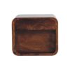 Extra Mini Wall Mounted Curved Nightstand & Open Slot - Brown - Image 3