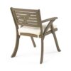 Helen - Outdoor Acacia Wood Dining Chair (Set of 2) - Gray / Creme - Image 7