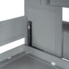 Full Over Full Size Murphy Bed With Hydraulic Lift & Desk Design - Gray - Image 14