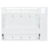 Full Over Full Size Murphy Bed With Hydraulic Lift & Desk Design - White - Image 5