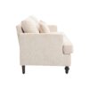 Mid Century Modern Chenille Fabric Loveseat Sofa With Brown Wood Feet, 2 Seat Upholstered Couch For Living Room And Bedroom - Beige - Image 14