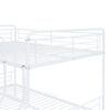 Full Long Over Queen Bunk Bed With 2 Drawers - White - Image 7