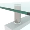 Clear Coffee Table, Modern Side Center Tables - White - Image 10