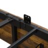 Contemporary Full Size Bed Frame With Storage Headboard Charging Station LED Lights And Metal - Black / Brown / Gray - Image 13