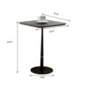 Modern Square Coffee Table And Computer Desk - Black / Gold - Image 3