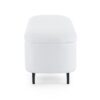 Modern Elegant Ottoman With Spacious Storage Function With Metal Feet - White / Black - Image 5