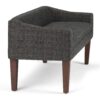 Parris - Upholstered Bench - Dark Gray - Image 2