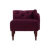 Samuel - Tufted Roll Arm Chaise Lounge - Burgundy - Image 5