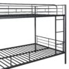 Full Over Full Metal Bunk Bed - Black - Image 5