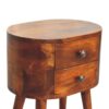 Mini Rounded Nightstand - Chestnut - Image 10